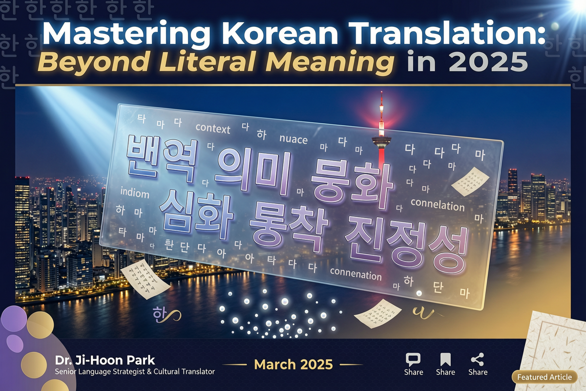 Mastering Korean Translation: Beyond Literal Meaning in 2025